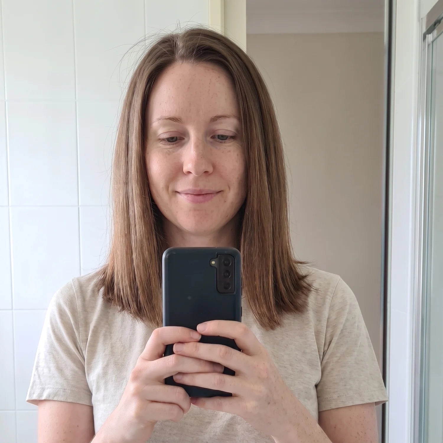 Hair after a Rové smoothing touch-up